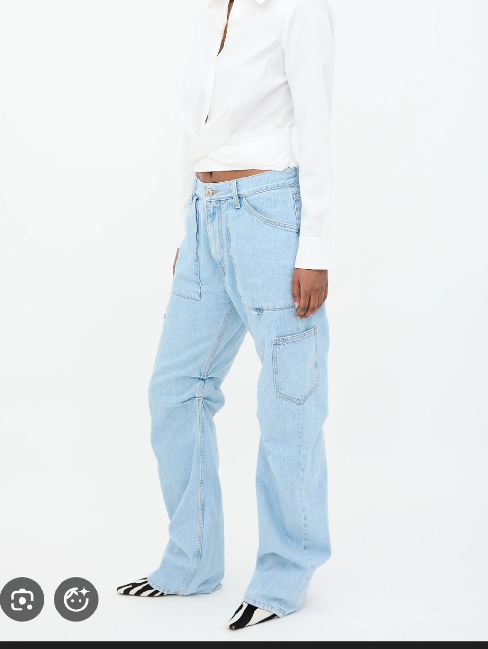THE ATTICO Ben Light Wash Jeans 28
